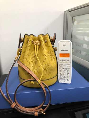 匿名用户评价:小小的一只包： 像只小钱袋，能装下iPhone，🔑，小卡包，对比一下无绳电话可的大小，凹造型🉑️
颜色：秋天银杏黄。